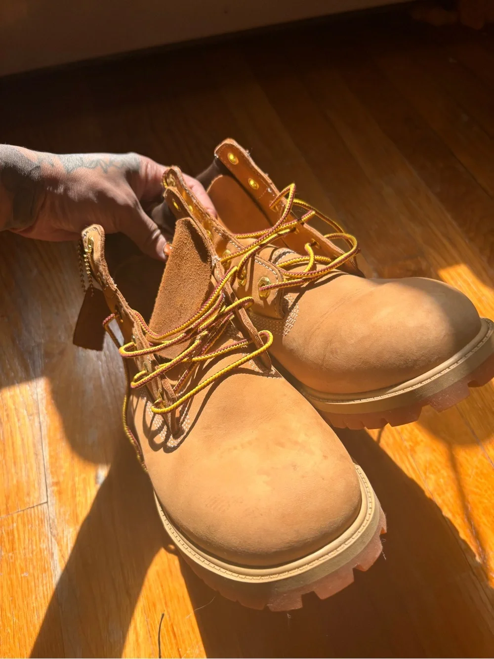 Timberland Brown Leather Lace-Up Work Boots
